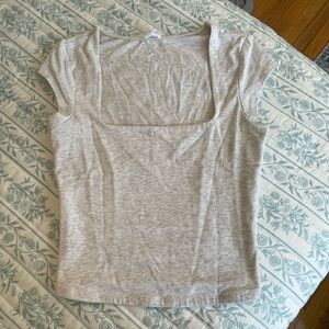 Garage Light Gray Square Neck Tee